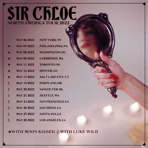 sir chloe tour|sito ufficiale sir chloe.